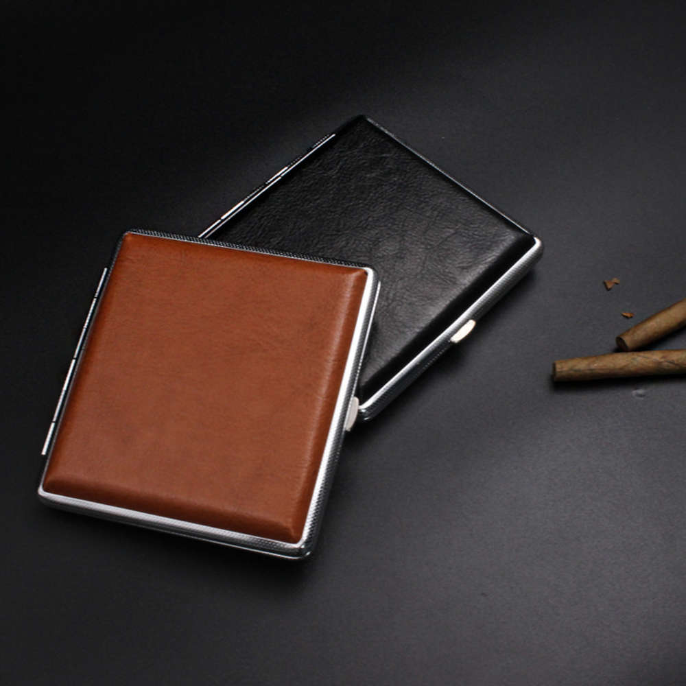 Cigarette case 20 pack creative personalized flip metal leather portable men's set business gift cigarette box
Cigarette case 20 pack creative personalized flip metal leather portable men's set business gift cigarette box