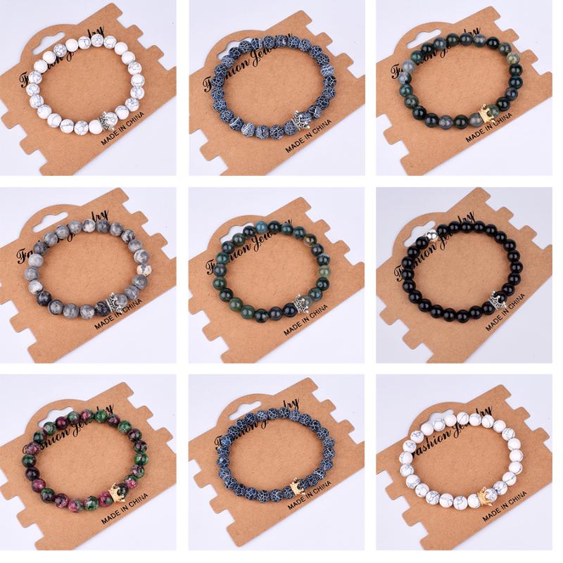 Beaded, Strands 2pcs/Sets Paired Couple Bracelets Luxury Crown Women's Natural Stone Beads Wristband Charm Bracelet Friend Jewelry
Beaded, Strands 2pcs/Sets Paired Couple Bracelets Luxury Crown Women's Natural Stone Beads Wristband Charm Bracelet Friend Jewelry