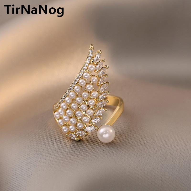 Wedding Rings 2022 Baroque Imitation Pearl Ring Fashion Feather Deluxe Opening In The Shape Of Women Unusual Jewelry Gifts, Slivery;golden
Wedding Rings 2022 Baroque Imitation Pearl Ring Fashion Feather Deluxe Opening In The Shape Of Women Unusual Jewelry Gifts, Slivery;golden