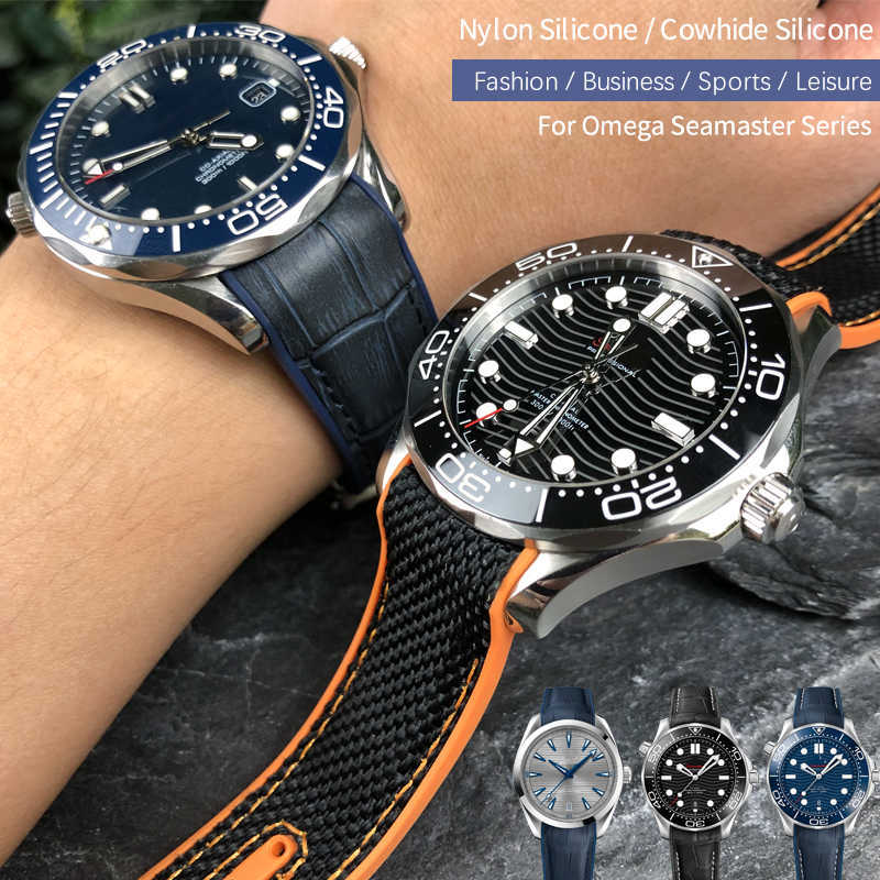 19mm 20mm 21mm 22mm Rubber Nylon Silicone Watch Band Fit for Omega Gmt Planet Ocean Seamaster Diver 300 Curved End Orange Strap H0915, Silver
19mm 20mm 21mm 22mm Rubber Nylon Silicone Watch Band Fit for Omega Gmt Planet Ocean Seamaster Diver 300 Curved End Orange Strap H0915, Silver