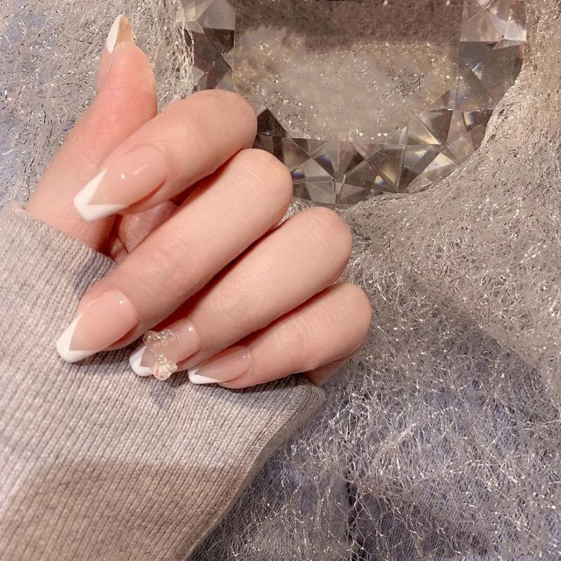 False Nails 24Pcs/Box Detachable Coffin White Edge Butterfly Bow Ballerina Fake Full Cover Nail Tips Press On, 02
False Nails 24Pcs/Box Detachable Coffin White Edge Butterfly Bow Ballerina Fake Full Cover Nail Tips Press On, 02