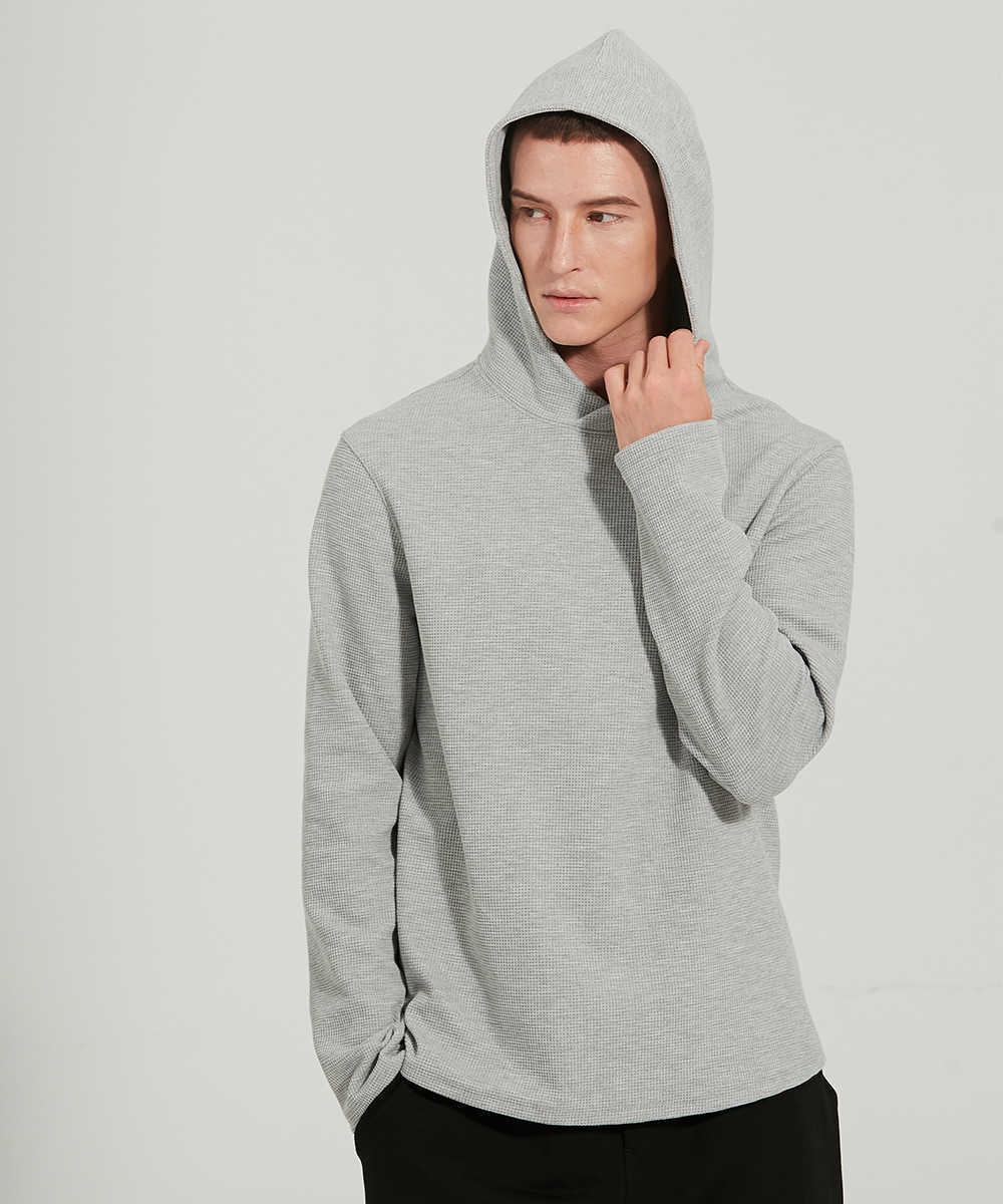 Men's Stitch Sports Hoodie Sweater Solid Color Loose Trend Running Fitness Yoga Top Workout Casual Fashion hooded Coat