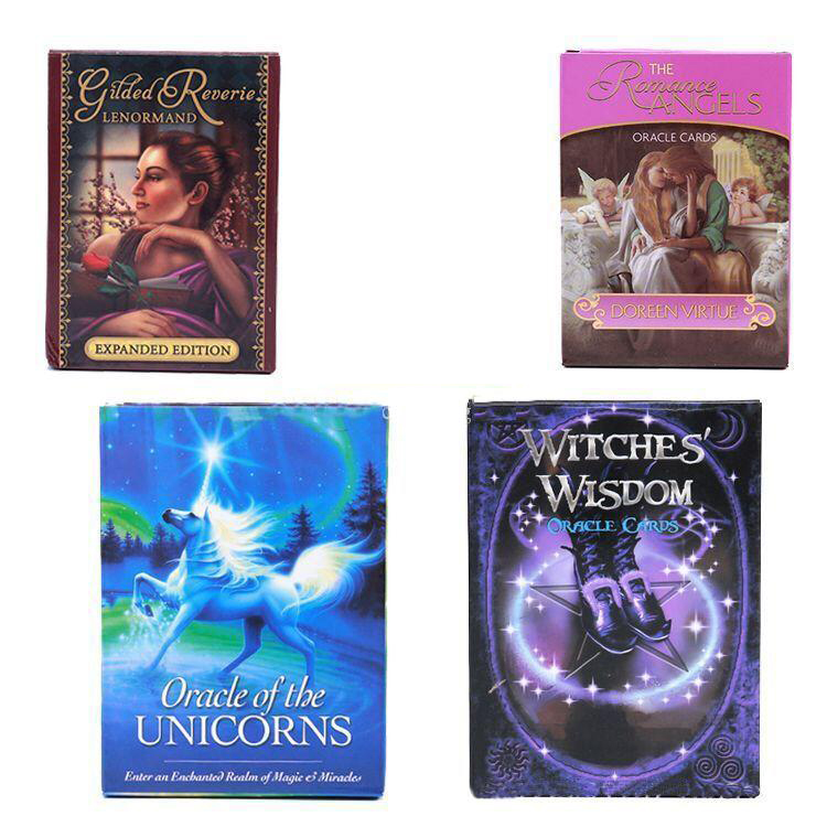 2020 New Styles English Oracle Cards 101*74mm Unicorns Lenormand Witches Animal Spirit Tarot Cards Desktop Game Toys L505
2020 New Styles English Oracle Cards 101*74mm Unicorns Lenormand Witches Animal Spirit Tarot Cards Desktop Game Toys L505