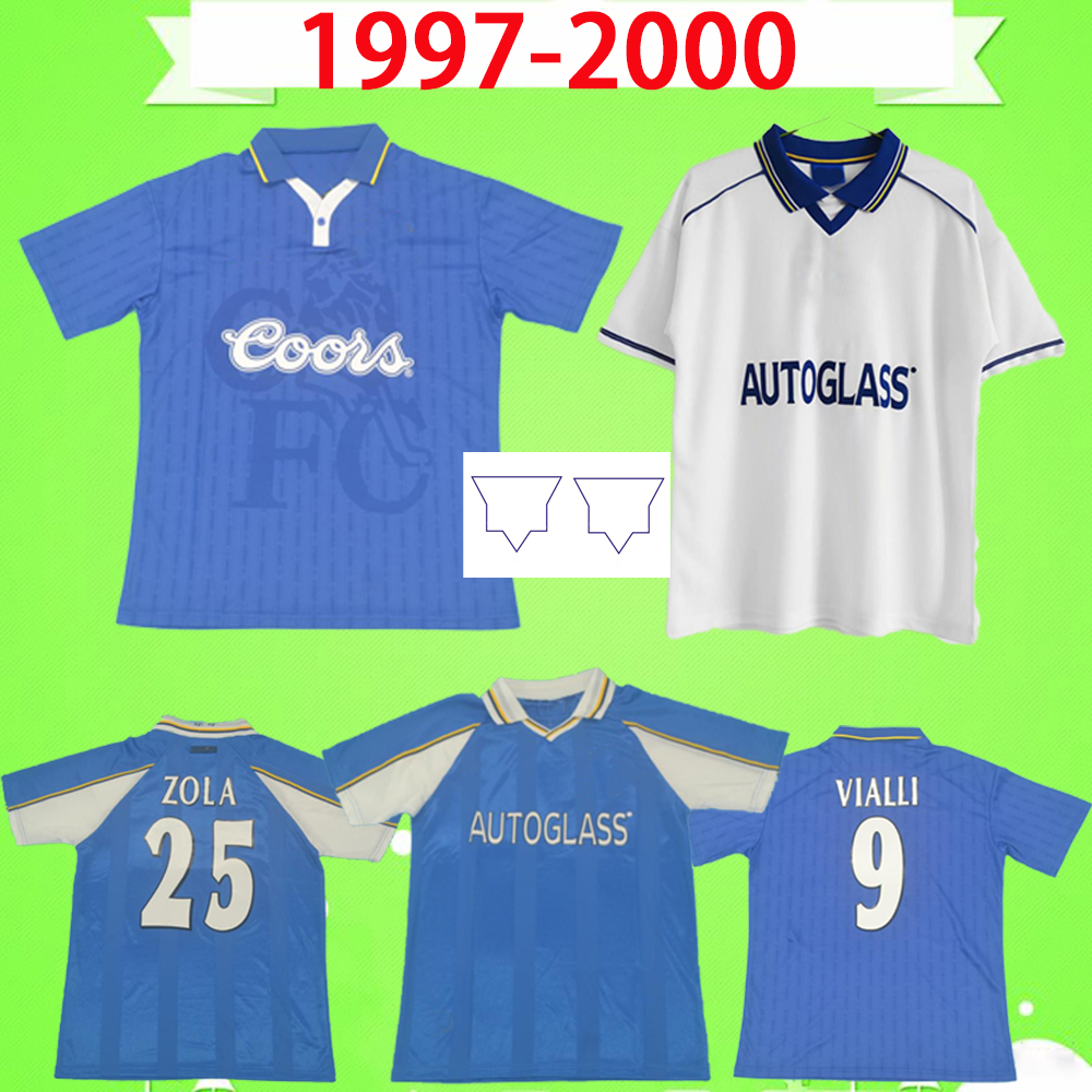 1997 1998 1999 2000 retro soccer Jersey #25 ZOLA #9 VIALLI 97 98 99 00 home blue away white vintage football shirt classic Uniform Special TERRY FLO POYET
1997 1998 1999 2000 retro soccer Jersey #25 ZOLA #9 VIALLI 97 98 99 00 home blue away white vintage football shirt classic Uniform Special TERRY FLO POYET