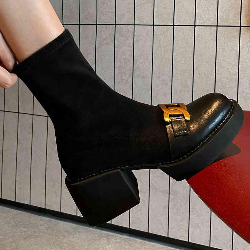 boots retro metal decoration women ankle genuine leather round toe shoes woman winter high heels working basic xddy, Black
boots retro metal decoration women ankle genuine leather round toe shoes woman winter high heels working basic xddy, Black