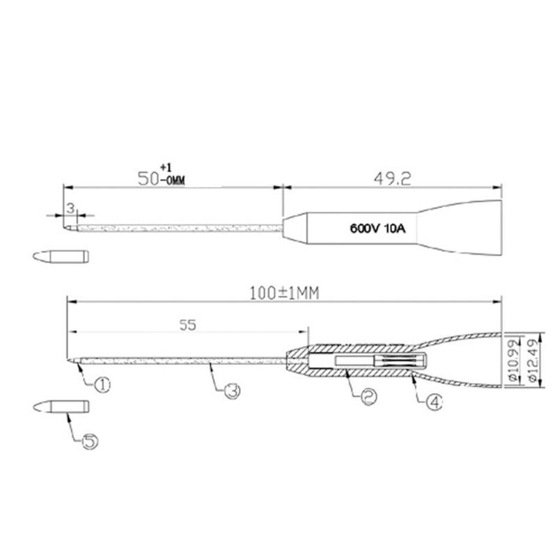 Multimeter Needle 1mm Pin Non Destructive sample for 2mm Measurement Nodes 83XA