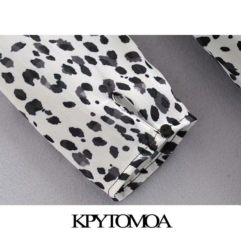 Women Chic Fashion Animal Print Ruffled Mini Dress Wrap V Neck Puff Sleeve Female Dresses Vestidos Mujer 210420