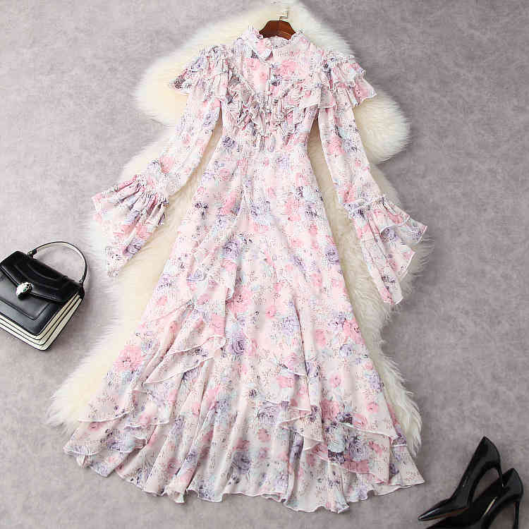 Casual Dresses European and American women' clothing spring Horn long sleeve collar flounces Fashionable print fishtail dress U9IZ, Pink
Casual Dresses European and American women' clothing spring Horn long sleeve collar flounces Fashionable print fishtail dress U9IZ, Pink