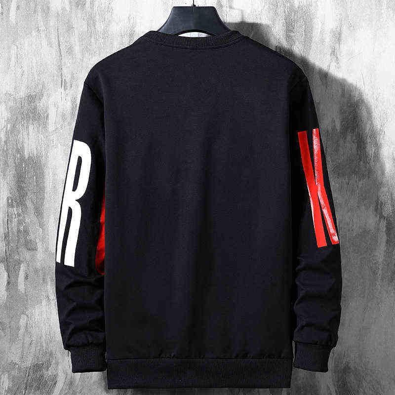 Plus Size 7XL 8XL 9XL Mens Hoodies Big Letter Hoodie Aesthetic Clothes Spring Autumn Street Wear Sweatshirts Men Pullover 211217