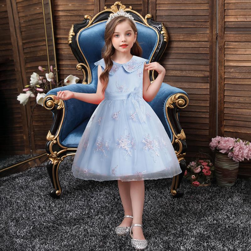 Dress For Girls Summer Elegant Embroidered Mesh Princess Baby First Birthday Christening Wedding Party Girl's Dresses, Blue
Dress For Girls Summer Elegant Embroidered Mesh Princess Baby First Birthday Christening Wedding Party Girl's Dresses, Blue