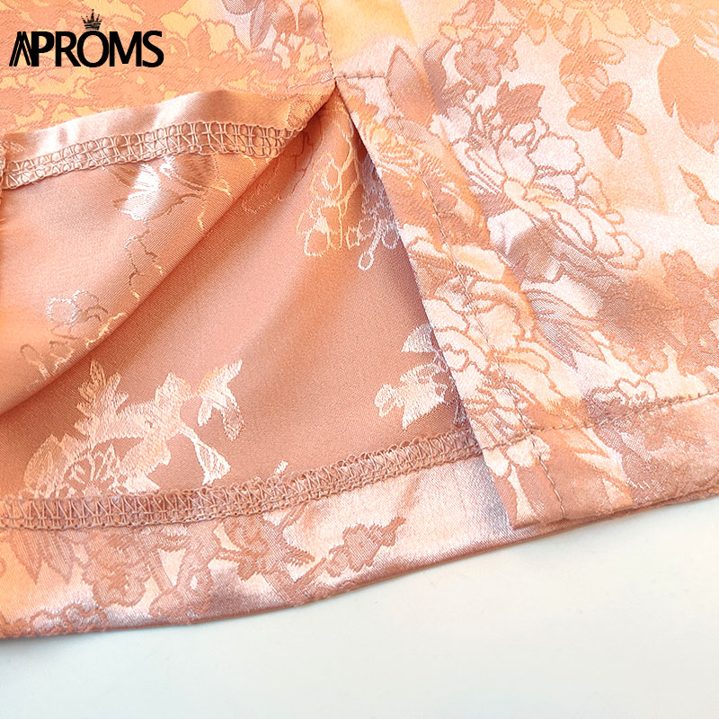 2021aproms soft satin side split black mini skirts women summer floral high waist a-line short skirt female back zipper bottoms 2021
2021aproms soft satin side split black mini skirts women summer floral high waist a-line short skirt female back zipper bottoms 2021