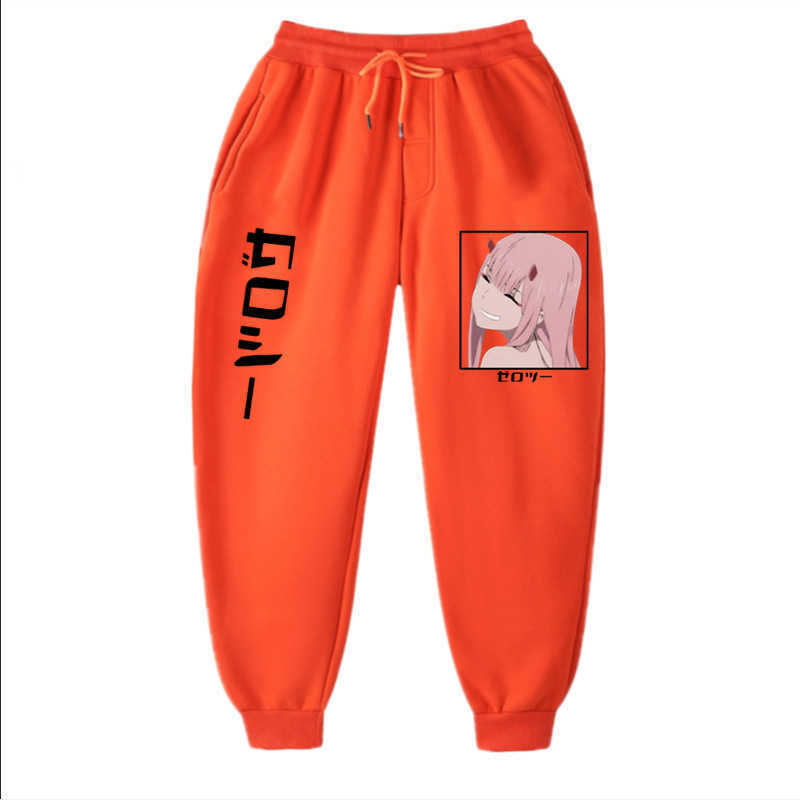 Japanese Anime Darling in the Franxx Zero 2 Harajuku Men's women's Autumn Winter pants printed jogging pants Men pants casual Y0927