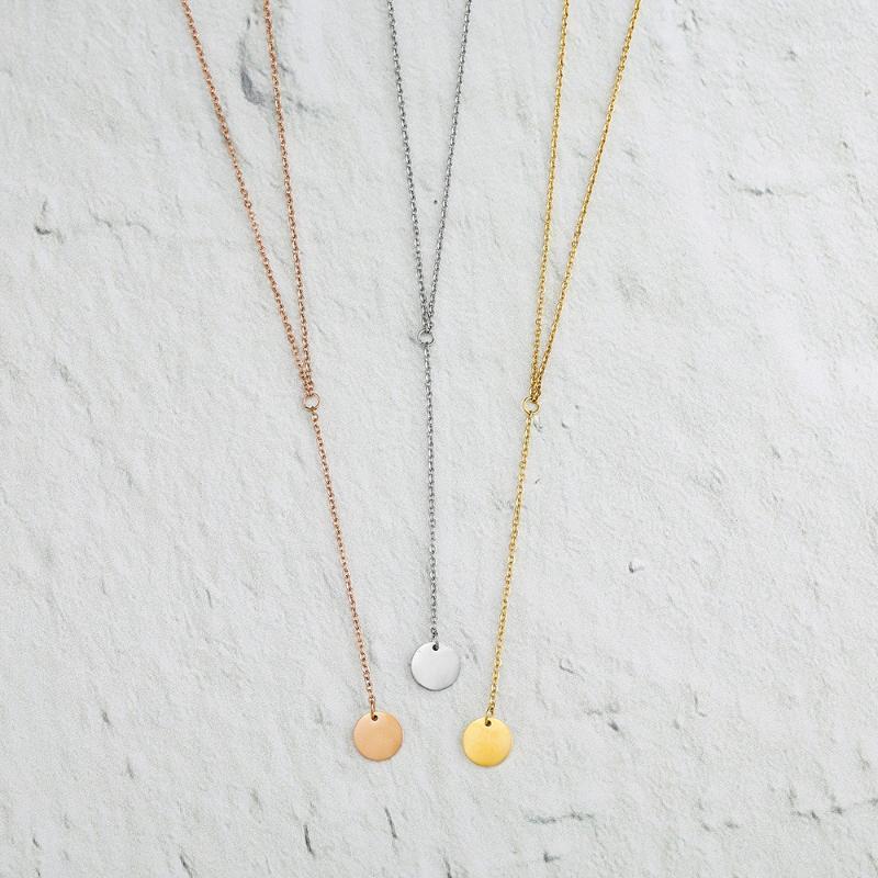 Wholesale Delicate Y Necklace With 1cm Circle Pendant Stainless Steel Simple Chain As Mother's Day Gift 10pcs/lot Chains
Wholesale Delicate Y Necklace With 1cm Circle Pendant Stainless Steel Simple Chain As Mother's Day Gift 10pcs/lot Chains