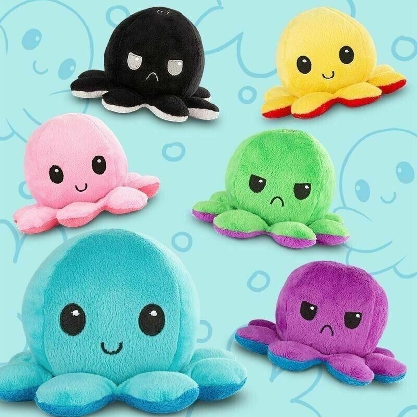 Octopus Plush Toy Double-Sided Flip Reversible Squid Stuffed Doll Toys Kids Baby Children Mood Changing Mad Happy Kawaii GYQ
Octopus Plush Toy Double-Sided Flip Reversible Squid Stuffed Doll Toys Kids Baby Children Mood Changing Mad Happy Kawaii GYQ