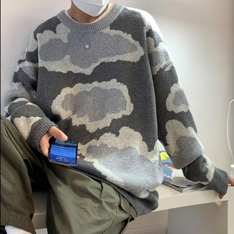 Men's Sweaters Neploha 2021 Autumn Winter Cloud Graphic Casual Korean O Neck Retro Streetwear Male Pullovers Vintage Man's Tops, White;black
Men's Sweaters Neploha 2021 Autumn Winter Cloud Graphic Casual Korean O Neck Retro Streetwear Male Pullovers Vintage Man's Tops, White;black