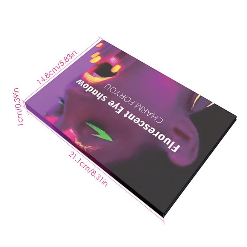 Eye Shadow High Quality 24 Colors Eyeshadow Palette Neon Glitter-Matte Glow In Dark Makeup Halloween Party Clubbing Fluorescent Shadows