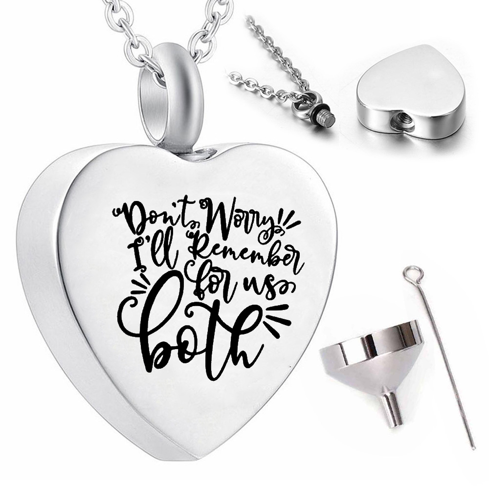 Silver Heart Shaped Cremation Pendant Necklace Parental Souvenir Personalized keepsake
Silver Heart Shaped Cremation Pendant Necklace Parental Souvenir Personalized keepsake