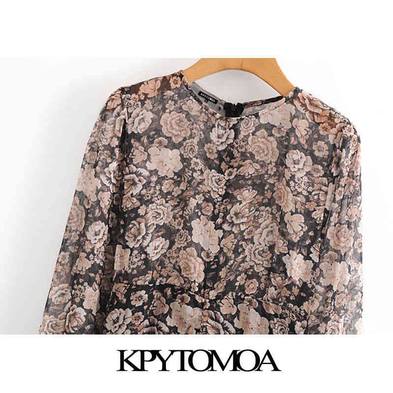 Women Fashion Metallic Thread Floral Print Pleated Mini Dress Long Sleeve With Lining Female Dresses Mujer 210420