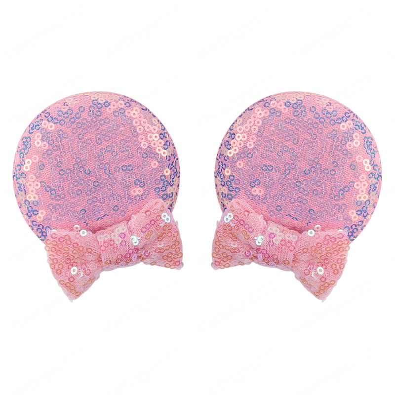 Cute Mouse Ears Clips Kids Sequin Bow Barrettes For Girls Hairpins Chridren Festival Party Hair Accessories