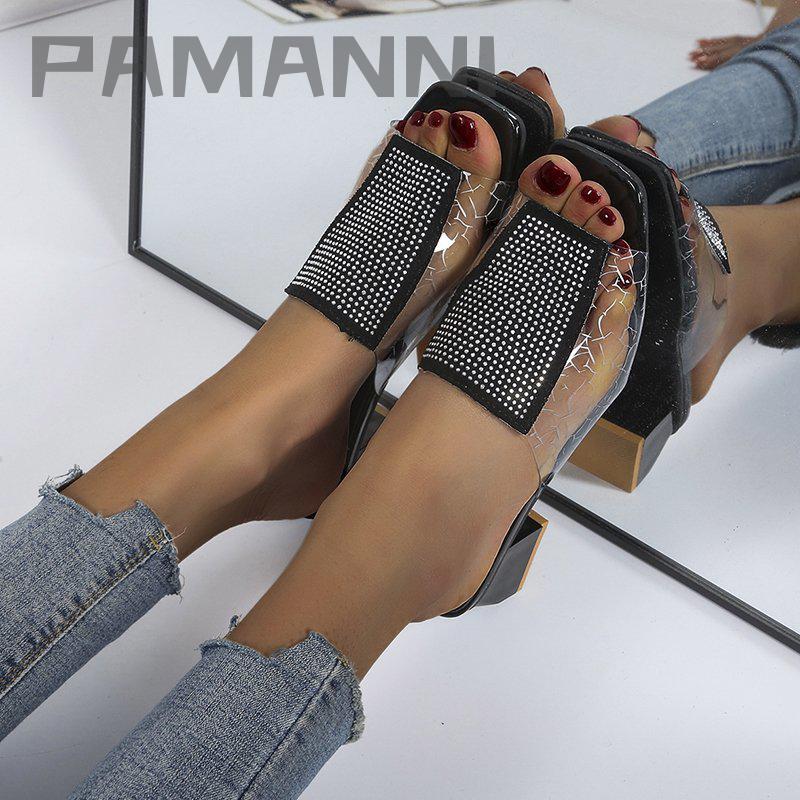 Sandals Pamanni Glitter Women Summer Fashion Bling Open Toe Block Heel Slip On Marble Pattern Comfortable Female Slippers, Black
Sandals Pamanni Glitter Women Summer Fashion Bling Open Toe Block Heel Slip On Marble Pattern Comfortable Female Slippers, Black