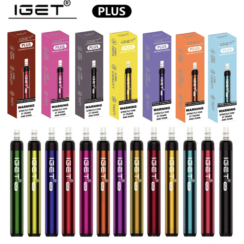 Authentic Cigarette Iget plus disposable pod device with filter tip cigarettes 1200puff 650mAh 4.8ml Prefilled Portable E-cigarettes Vape Stick Pen XXL Bar Kits
Authentic Cigarette Iget plus disposable pod device with filter tip cigarettes 1200puff 650mAh 4.8ml Prefilled Portable E-cigarettes Vape Stick Pen XXL Bar Kits