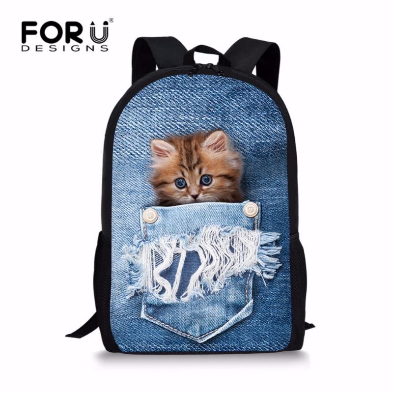 Adorable Blue Denim Cat Backpack For Teen Girls Pretty Children Kids School Bagpack Printing Animal Bookbag Mochila Bags
Adorable Blue Denim Cat Backpack For Teen Girls Pretty Children Kids School Bagpack Printing Animal Bookbag Mochila Bags