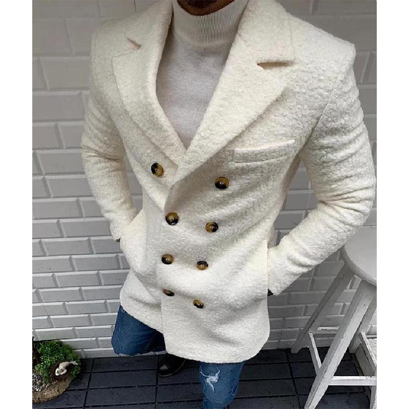 Men's Slim Wool Jacket, Casual Coat, Solid, Turn-down Collar, Warm, Double Breasted, Outerwear, Fall Winter Fashion, Black
Men's Slim Wool Jacket, Casual Coat, Solid, Turn-down Collar, Warm, Double Breasted, Outerwear, Fall Winter Fashion, Black