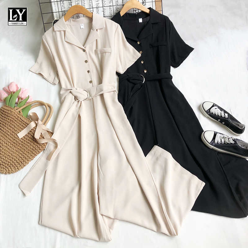 LY VAREY LIN Summer Women Fashion High Waist Solid Color Black Jumpsuit Casual Tailored Collar Single Breasted Wide Leg 210526, Apricot
LY VAREY LIN Summer Women Fashion High Waist Solid Color Black Jumpsuit Casual Tailored Collar Single Breasted Wide Leg 210526, Apricot