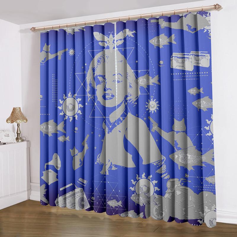 Curtain & Drapes American Actress Window 2 Panels Splicing Art For Living Room 3D Print Blind Blue Background
Curtain & Drapes American Actress Window 2 Panels Splicing Art For Living Room 3D Print Blind Blue Background