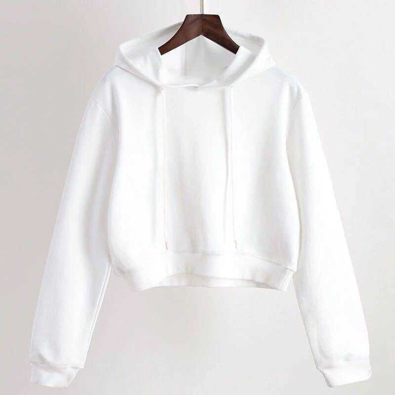 black pink white hoodie women kpop solid aesthetic sweatshirt korean harajuku hoodies woman crop top autumn winter clothes 210910