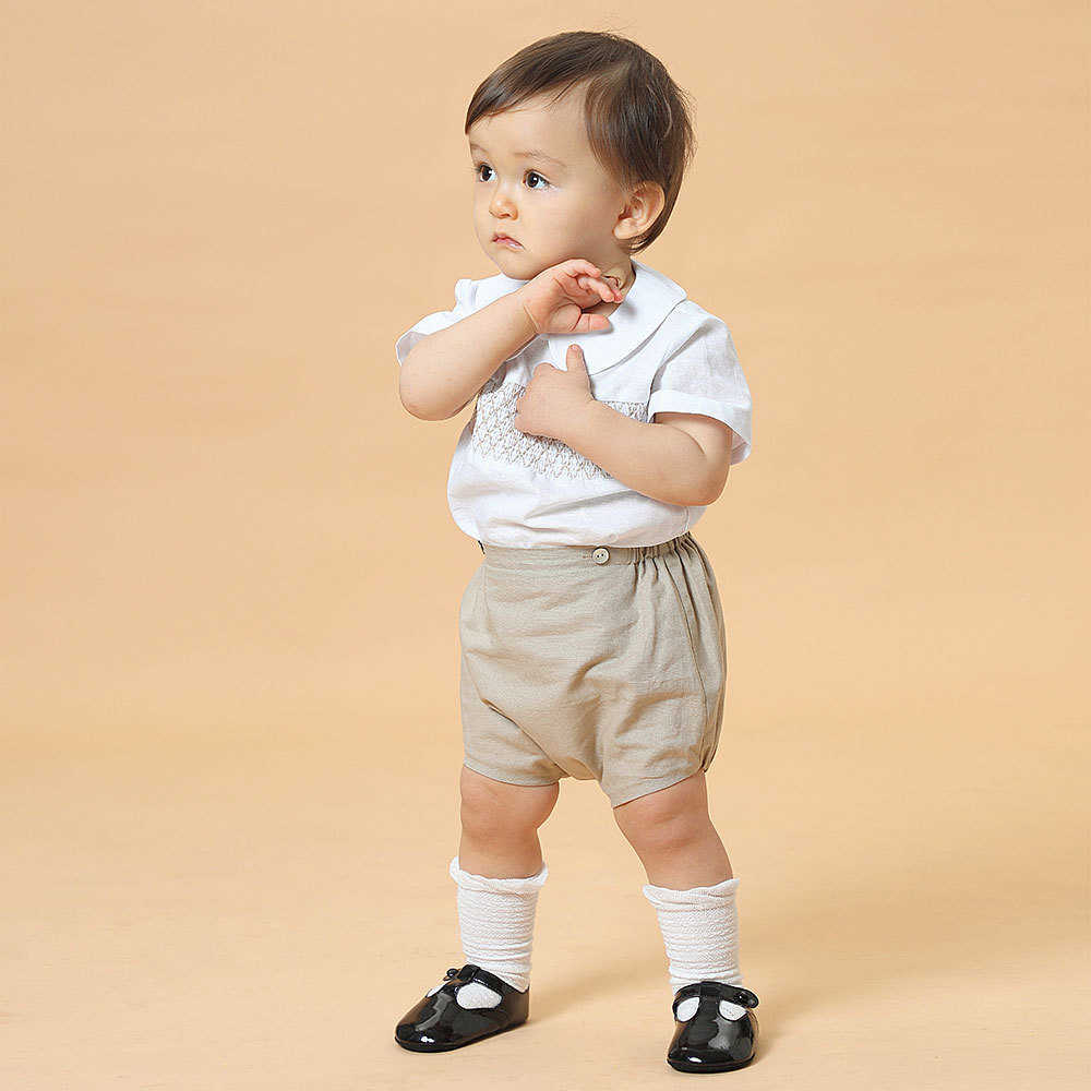 Boys Spanish Clothes Set Baby Boutique Clothing Children Handmade Smocked Outfits Toddler Birthday Baptism Suit 210615