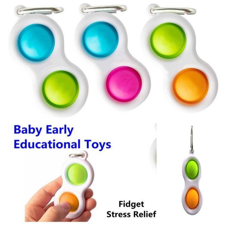Baby Fidget Toys Simple Dimple Sensory Toys Silicone Flipping Board Brain Teasers Best Gifts Educational Toy For Kids Party Favor FY7650