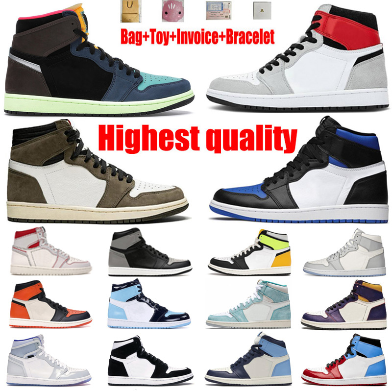 Jumpman OG 1s Basketball Shoes Obsidian UNC Mid Royal Toe Black Metallic Grey Gold Pine Green Fearless Twist Men Women Size36-46 With Half, 18
Jumpman OG 1s Basketball Shoes Obsidian UNC Mid Royal Toe Black Metallic Grey Gold Pine Green Fearless Twist Men Women Size36-46 With Half, 18