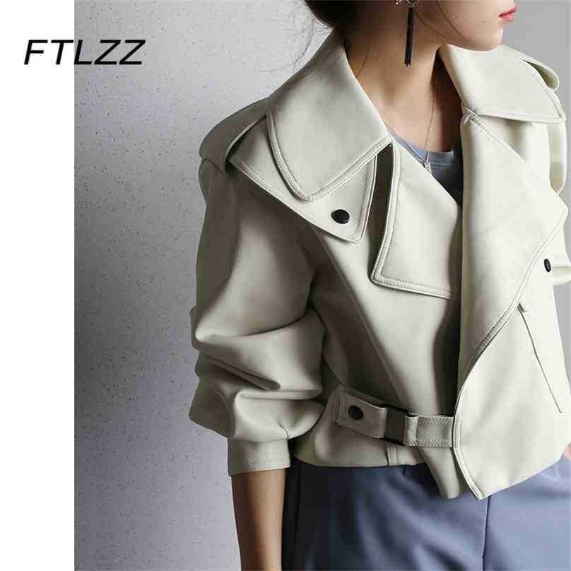 Women Loose Faux Leather Coats Spring Autumn Big Pocket Biker Moto Jacket Woman Turn Down Collar Black Short Outwear 210525
Women Loose Faux Leather Coats Spring Autumn Big Pocket Biker Moto Jacket Woman Turn Down Collar Black Short Outwear 210525