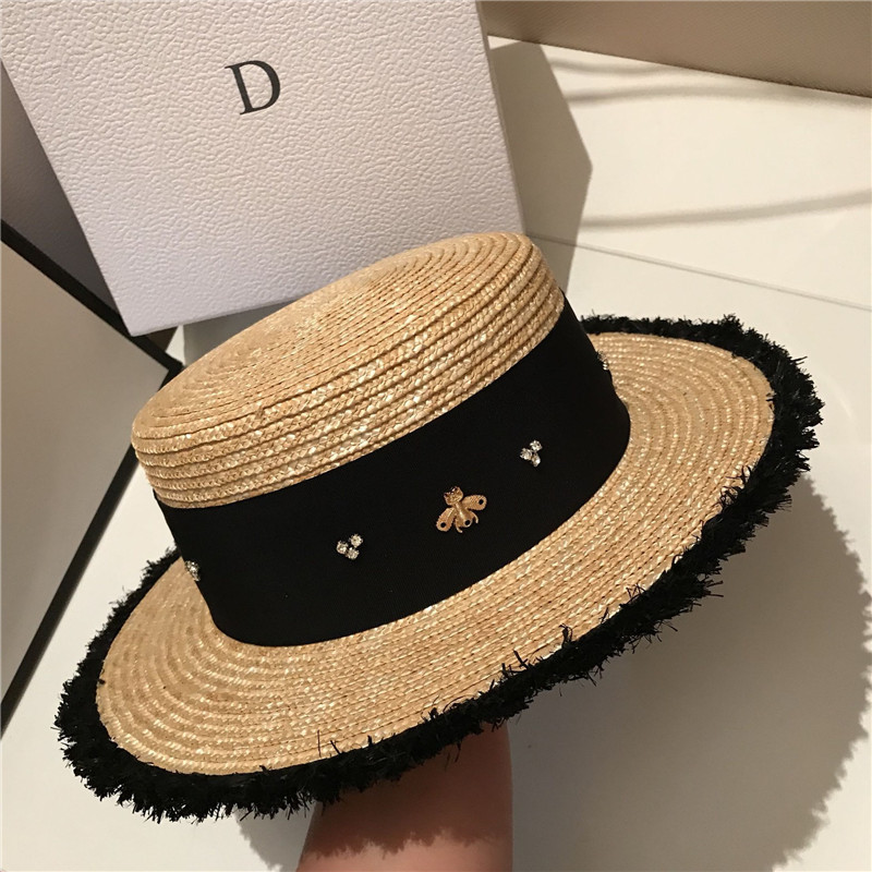 Vintage Summer Women Straw Hats Bee Diamond Wide Brim Hats Outdoor Sunshade Beach Cap For Holiday, 1#
Vintage Summer Women Straw Hats Bee Diamond Wide Brim Hats Outdoor Sunshade Beach Cap For Holiday, 1#