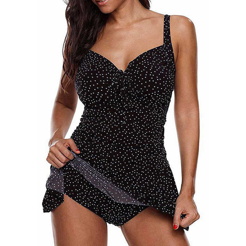 Swimsuit Women Vintage Print Plus Size 5XL Tankini Dress Bathing Suit Swimwear Skirt Bodysuit Female Brazilian Monokini 210625