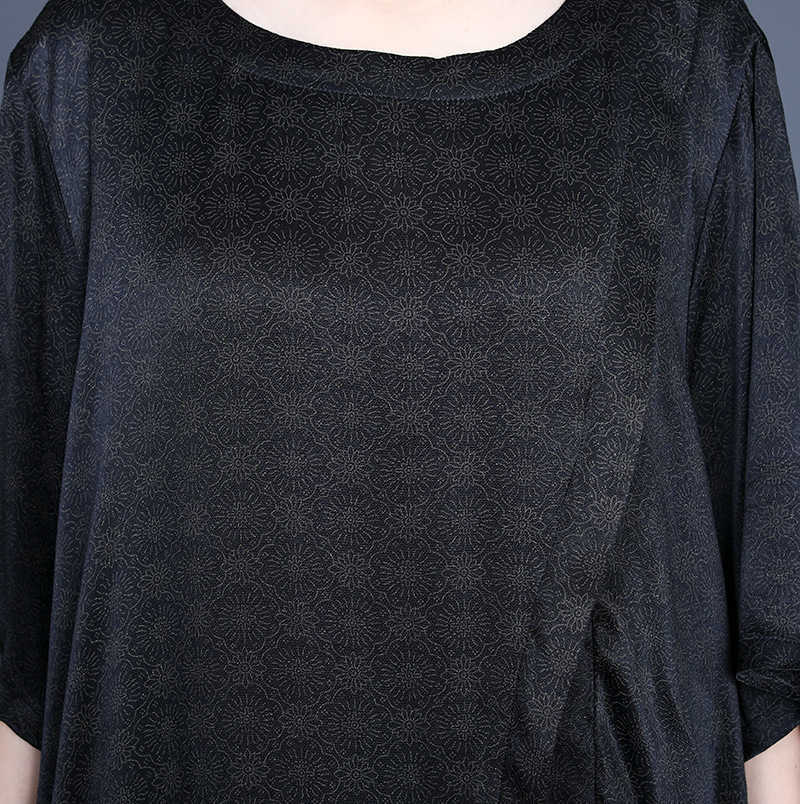 VANOVICH Summer Printed Dress Women Pluz Size Retro Casual Wild Short Sleeve Irregular Clothing 210615Z