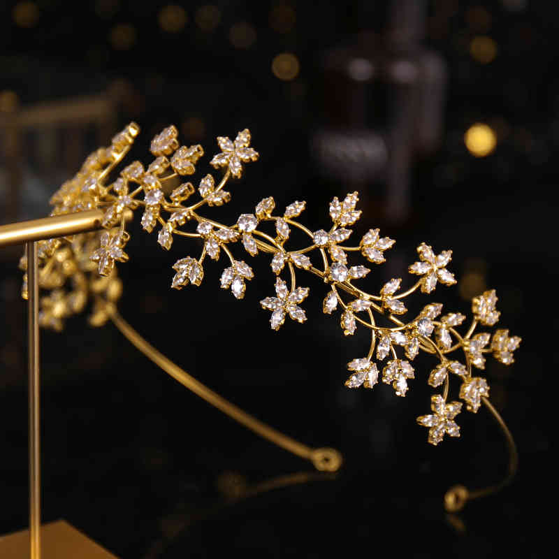 Wedding Hair Jewelry Accessories Niancan Zircon Crown Headband High-end Crystal Headdress Bride Dress