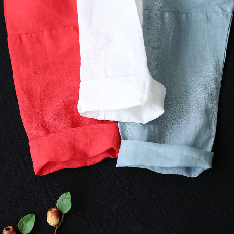 Autumn Arts Style Women Long Sleeve O-neck Loose Shirts Vintage Embroidery Cotton Linen Blouses Tops Femme Blusas Plus Size D418 210512