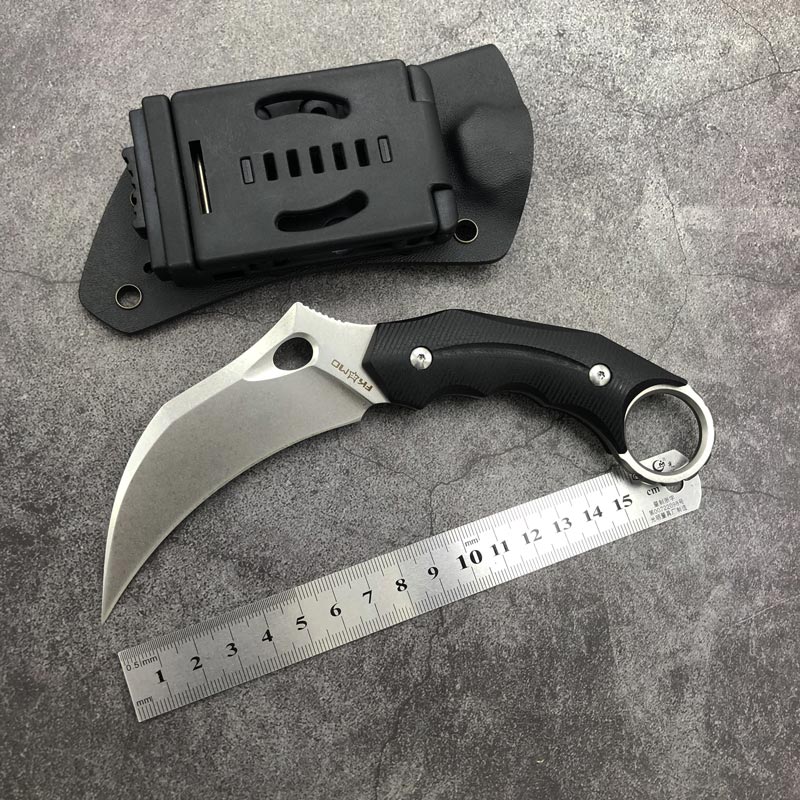 Fox knives claw knife battle karambit Fixed blade with Kydex sheath outdoor jungle survival hunting self defense Military tactical combat Ca
Fox knives claw knife battle karambit Fixed blade with Kydex sheath outdoor jungle survival hunting self defense Military tactical combat Ca
