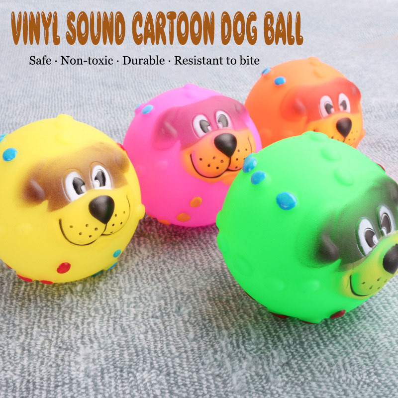 Interactive Dog Toys for Small Vinyl Glue Squeak Puppy Toy Ball Diameter 7cm Pet Chew Toy Bite Resistant