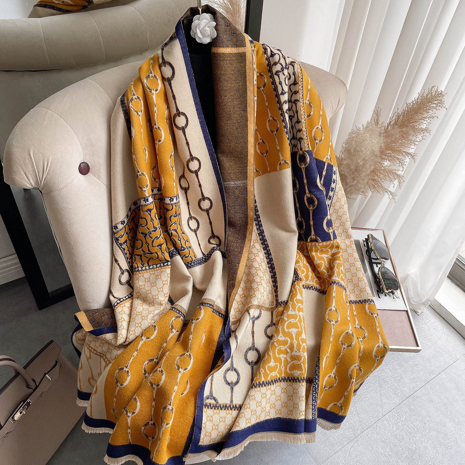 Scarves & Wra Womens New Autumn and Winter Double-Sided Thickened Carriage Chain Cashmere-like Scarf Spot Decorative Warm Towel Wholesale No.
Scarves & Wra Womens New Autumn and Winter Double-Sided Thickened Carriage Chain Cashmere-like Scarf Spot Decorative Warm Towel Wholesale No.