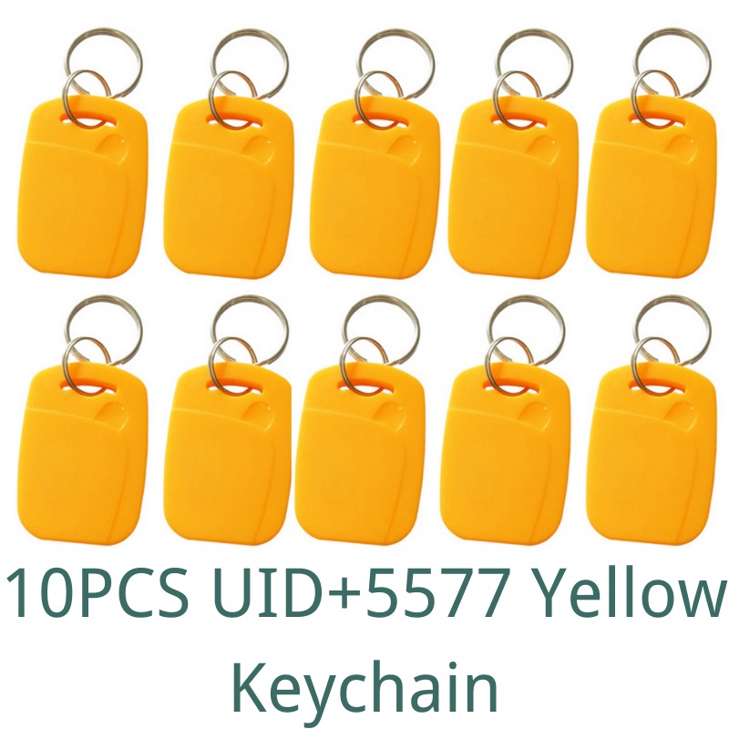 10PCS RFID Smart Dual Frequency Chip Tag 125Khz T5577 EM4305 Rewritable Badge 1356Mhz NFC S50 Clone Copy Token Keychain