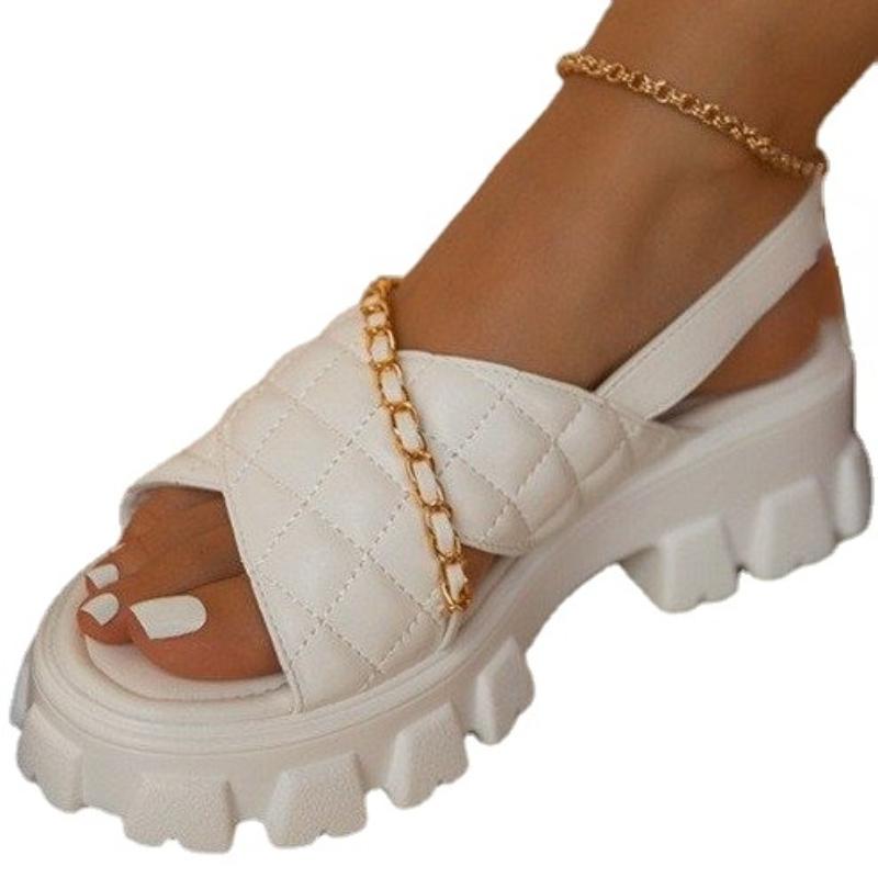Sandals Women Open Toe Shoes Platform Mid Heels Soft Thick Soled Gladiator Sandal Casual Shoe Sandalias De Las Mujeres, White
Sandals Women Open Toe Shoes Platform Mid Heels Soft Thick Soled Gladiator Sandal Casual Shoe Sandalias De Las Mujeres, White