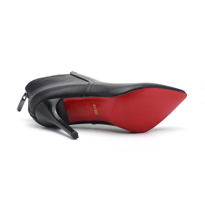 Boots Red Bottom Shoes Ankle Thin Heels Woman Dress Black Microfiber With Sole Pointy Toe PU Leather Bootie, 9cm black
Boots Red Bottom Shoes Ankle Thin Heels Woman Dress Black Microfiber With Sole Pointy Toe PU Leather Bootie, 9cm black
