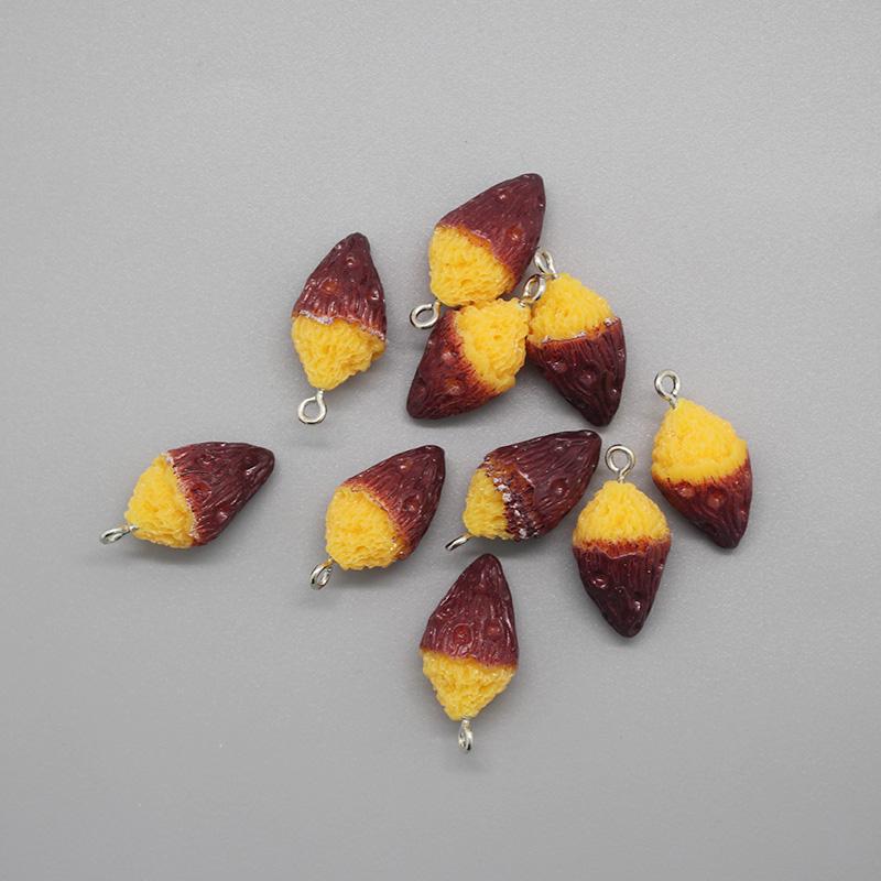 Charms 10pcs Kawaii Mini Sweet Potato Earring Resin Cute Foods Keychains Necklace Bracelet Pendants Accessory Diy Jewelry Make, Bronze;silver
Charms 10pcs Kawaii Mini Sweet Potato Earring Resin Cute Foods Keychains Necklace Bracelet Pendants Accessory Diy Jewelry Make, Bronze;silver