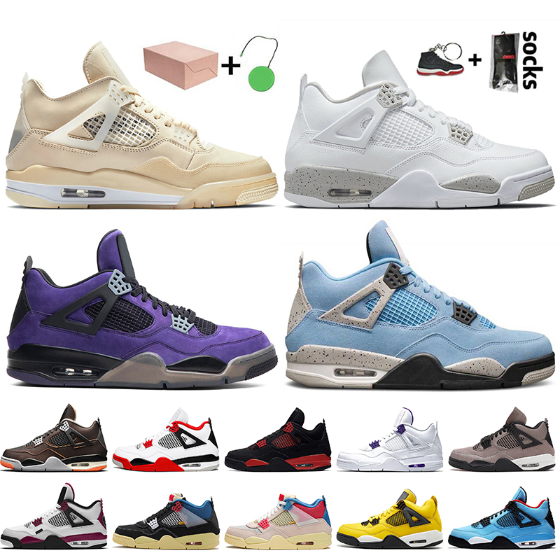 Wholesale With Box Jumpman 4 Women Mens 4s Basketball Shoes Sail White Oreo Travis Scotts Purple University Blue Thunder Taupe Haze Sneakers
Wholesale With Box Jumpman 4 Women Mens 4s Basketball Shoes Sail White Oreo Travis Scotts Purple University Blue Thunder Taupe Haze Sneakers