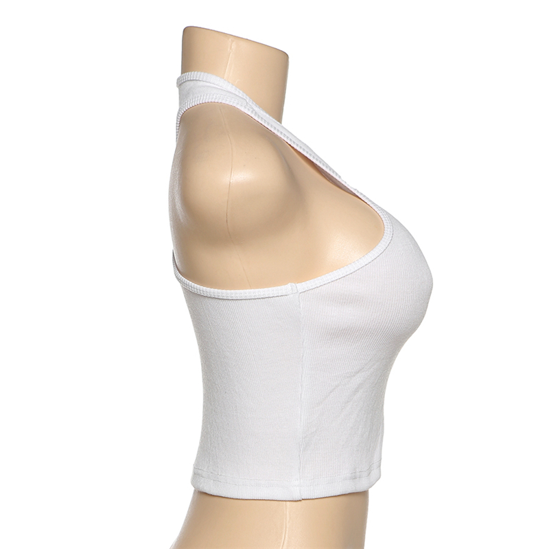 Fashion Summer Embroidery Letter Tank Tops Women Sleeveless Ribbed Short Crop Top Female Streetwear Casual Clothes 210514