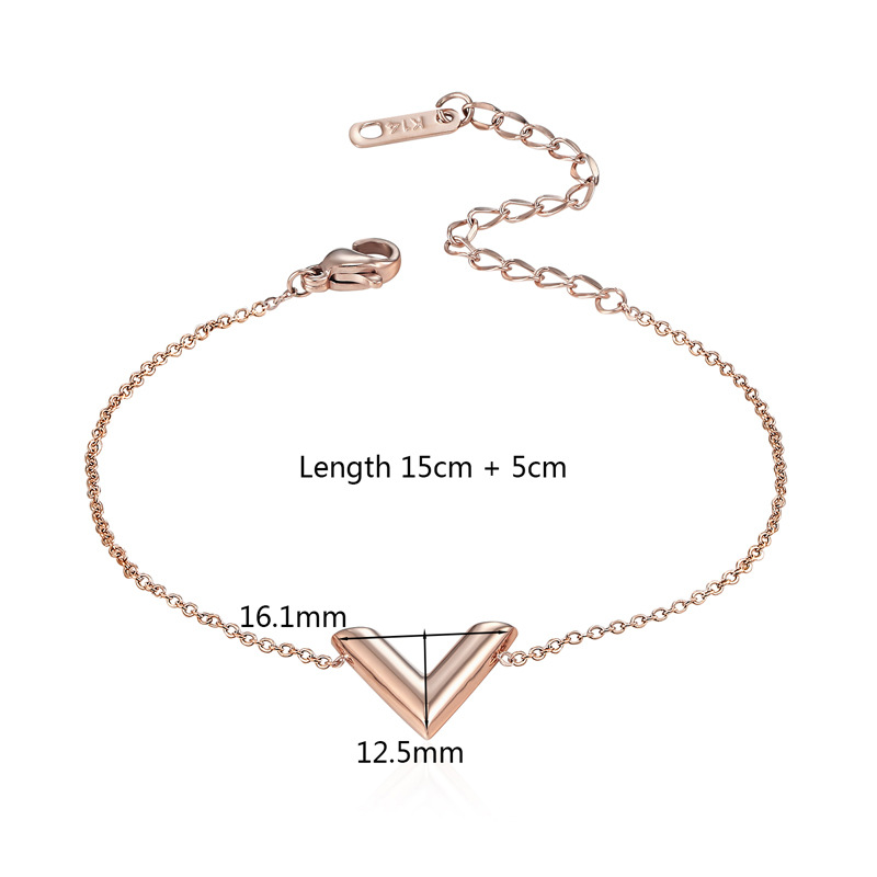 Fashion Gold Silver link chain V letter charms bracelets high quality stainless steel jewelry for woman
Fashion Gold Silver link chain V letter charms bracelets high quality stainless steel jewelry for woman