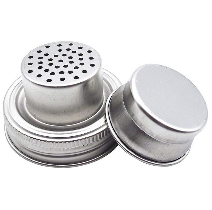 304 Stainless Steel Jar Lid Silicone Sealing Plug 70mm Caliber Shaker Lids Rust Proof Drinkware Cover RRD6904 Free shipping